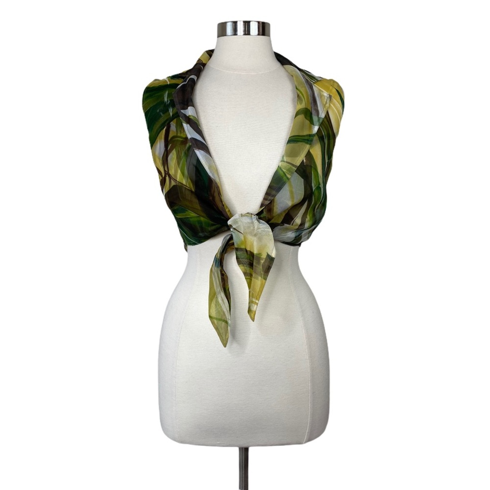 Charles Chang-Lima 100% Silk Green Tropical Vest